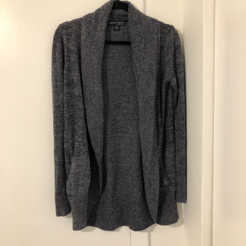 Barefoot Dreams Open-Front Heather Grey Cozy Cardigan Sz XS/S